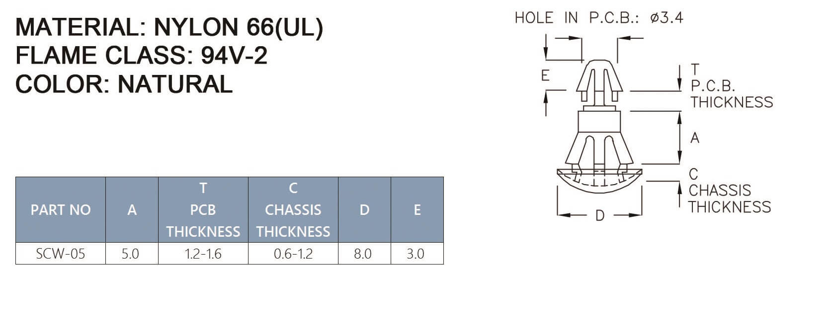  PCB Standoff SCW-05